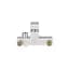 Змішувач для ванни Plamix Kubus-009 EURO SET White (з шлангом, лійкою та кронштейном) (PM0673) - мініатюра 4