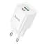 Мережевий зарядний пристрій Hoco C147A Charm PD20W+QC3.0 charger(EU) Білий - мініатюра 1