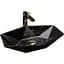 Умивальник Rea Vegas marble black mat накладний чорний REA-U0994, Чорний матовий - мініатюра 1