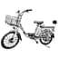 Электровелосипед E-scooter Go Fun двухместный 20 дюймов 450W 48V 16Ah + PASS-система + амортизатор - миниатюра 1