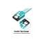 Кабель для передачі даних SATA 3.0 7pin F/F 0.5m L Blue Vention (KDDSD) - мініатюра 2