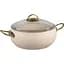 Каструля O.M.S. Collection 3141 з гранітним покриттям з кришкою 26 см 5.5 л Слонова кістка (Туреччина) - мініатюра 1