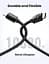 Кабель Ugreen HD119 4K HDMI Cable Male to Male Braided 1 м Black (30999) - мініатюра 2