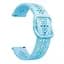 Браслет Flower для Samsung Galaxy Watch 6 Classic 43mm 6 Classic 47mm - голубой ширина крепления 20мм силикон Watchbands (W31-2WB66209875) - миниатюра 2