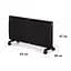 Конвекционный обогреватель Klarstein Hot Spot Slimcurve Double Wave 2-в-1 черный (10035062)  - миниатюра 2