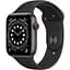 Смарт-часы Apple Watch Series 6 GPS + Cellular 44mm Space Gray Aluminum Case with Black Sport Band [M07H3] [59338] - миниатюра 1