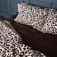 Простыня MirSon Сатин Leopard Chic 180x220 см шоколадный (2200011122304) - миниатюра 4