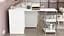 Стол-тумба трансформер Смарт 2/1 Ferrum-decor 750x1450x500 Черный металл ДСП Белое 16 мм (FRD-105095) - миниатюра 8