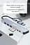 USB-хаб XON SmartHub 9 в 1 (Ethernet, SD/TF, 2xUSB2.0, 2xUSB3.0, Type-C, 3.5 Audio) Сірий (UHCHP093322G 5238) - мініатюра 4