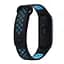 Ремешок для фитнес-браслета Lemfo для Xiaomi Mi Band 3 и 4 Nike Design черный с синим - миниатюра 2