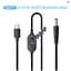 Кабель живлення USB-C to DC 5.5x2.5mm 1.0m 5V/9V/12V/15V/20V/28V 140W black XoKo (XK-K695) - мініатюра 1