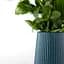 Ваза декоративна МВМ My Home, 30 см, синя (DH-FLOWERS-03 DARK BLUE) - мініатюра 5