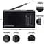 Радіоприймач Knstar KB800 FM/AM/SW радіо Black - мініатюра 4