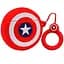 Силіконовий футляр Marvel & DC series для навушників AirPods 1/2 + кільце Капітан Америка / Червоний - мініатюра 1