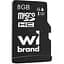 Карта пам'яті Wibrand microSDHC, 8Gb, Class10, без адаптера (WICDHC10/8GB) - мініатюра 1
