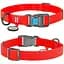 Нашийник для собак Waudog Waterproof, коллартекс, водостійкий, з QR паспортом, пластикова пряжка-фастекс, 35-58х2,5 см, червоний - мініатюра 3