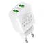 Сетевое зарядное устройство Hoco N6 Charmer 2 USB, QC3.0, 3 A White - миниатюра 1