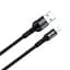 Кабель ColorWay USB - Lightning (M/M), nylon, 2.4 А, 1 м, Black (CW-CBUL045-BK) - миниатюра 3