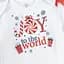 Теплий новорічний комплект для дівчинки Joy To The World зріст 80 см (9 - 12 місяців) Malena Білий з принтом - мініатюра 4