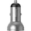 Автомобільний зарядний пристрій Baseus Digital Display Dual USB Car Charger Silver [CCBX-0S] [113777] - мініатюра 4