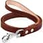 Повідець для собак Collar, одинарний, непрошитий, шкіряний, 122х2 см, коричневий - мініатюра 1
