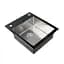 Кухонна мийка Platinum Handmade Black Glass 600x510x200, Чорний - мініатюра 1