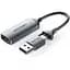 Переходник USB-C + USB-A to HDMI M 0.1m video capture gray Vention (ACWHA) - миниатюра 1