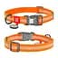 Нашийник для собак водостійкий Waudog Waterproof світловідбиваючий пластикова пряжка S Ш 15 мм Д 25-35 см помаранчевий - мініатюра 1