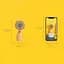 Портативний ручний вентилятор Handy Mini Fan JX-998 на акумуляторі з ручкою міні ветродуйка 2,5Вт Жовтий - мініатюра 2