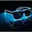 Очки светодиодные Leds солнцезащитные El Neon ray ice blue неоновые - миниатюра 1
