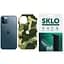 Защитная гидрогелевая пленка SKLO Back (тыл+грани без углов+лого) Camo для Apple iPhone 11 Pro (5.8) Зеленый / Army Green - миниатюра 1