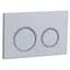 Панель змиву Koer KT-0605-03 220x140x12mm пластикова, кнопка кругла KR5316, Білий - мініатюра 1