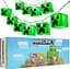 Світлодіодна гірлянда Minecraft з 10 кубічних криперів із батарейками, 2 режими роботи, ідеально підходить для спальні, вечірки - мініатюра 1