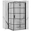Душова кабіна Rea Molier 80x80 black REA-K8412 + REA-K8537, Чорний матовий, Універсальна, прозрачний, Чорний матовий - мініатюра 1