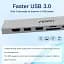 Док-станція Fenvi F-C801H концентратор USB - C Hub 8в1 HDMI USB 3.0 RJ45 CardReader PD (19130) - мініатюра 6