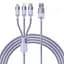 Кабель тройной - комбо 3 в 1 Micro-USB + Lightning + Type-C Baseus StarSpeed 1.2 м 3.5A (CAXS000005) - мініатюра 1