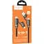 Дата кабель Hoco U152 Fortune 4in1 Type-C to Lightning/Type-C to USB 240W (1.2m) Black - мініатюра 2