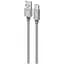 Кабель Intaleo CBGNYT1 Nylon FiberUSB Type-C 3.0 A 1м Grey - миниатюра 1