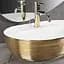 Умивальник Rea Aura 61 brushed gold white накладний REA-U6900, Золотий - мініатюра 3