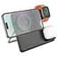 Тримач із зардним пристроєм HOCO CQ1 Geek folding 3-in-1 magnetic wireless fast charger черний - мініатюра 2