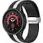 Браслет Cls-line для Samsung Galaxy Watch 5 - черно-белый ширина крепления 20мм силикон Watchbands (W15-9WB12317561) - миниатюра 1