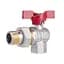 Кран кульовий "Американка" SD Plus кутовий 1/2" ВЗ SD222W15 - мініатюра 1