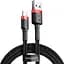 Кабель Baseus Cafule Cable USB for Lightning 2м Black/Red (CALKLF-C19) [73376] - мініатюра 1