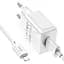 Комплект адаптер и кабель Hoco C106A Lightning Cable Leisure single port charger белый - миниатюра 3