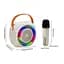 Портативна акустика XO F42 Dazzling RGB караоке з мікрофоном бежева - мініатюра 2
