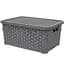 Уцінка. Кошик Diomedea з кришкою 29.7x19.6x13 см 6 л сірий (К12-130)   - мініатюра 1