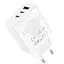 МЗП Hoco C126A PD40W+QC3.0 (1USB/2Type-C) White - мініатюра 3