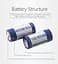 Аккумулятор Keeppower 16340 RCR123A Li-ion 3.0В 860mAh с microUSB (Синий с белым) - миниатюра 4