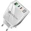Зарядний пристрій Mirrow USB 2-Type-C Super Charge/Quick Charge 3.0 PD 58W White (FR050841) - мініатюра 1