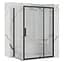Душова кабіна Rea Rapid Swing 100x120 black REA-K6423 + REA-K6413, Чорний матовий, Універсальна, прозрачний, Чорний матовий - мініатюра 1